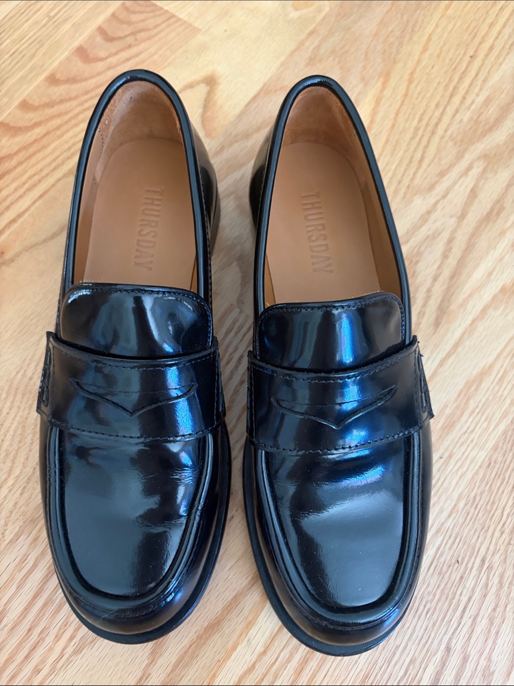 Thursday Boot Company Women’s Black Patent Penny Loafers